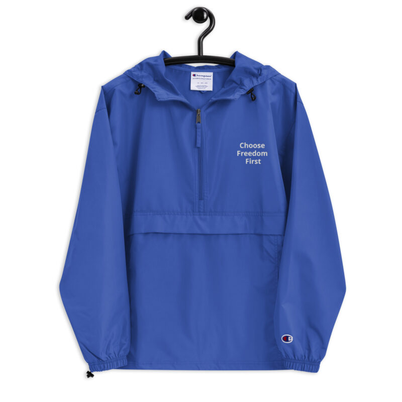 Choose Freedom First – Embroidered Champion Packable Jacket 10