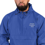 Choose Freedom First – Embroidered Champion Packable Jacket 4