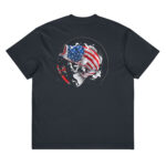 Largemouth Bass Fish in USA Flag Pattern – Men’s box tee 8