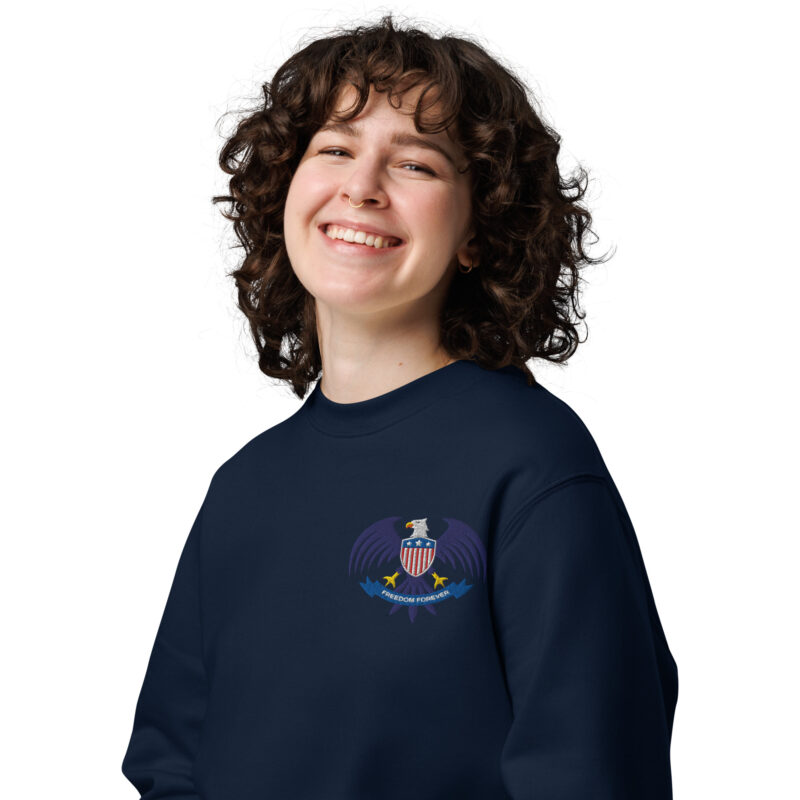 Eagle Seal – Unisex eco sweatshirt with embroidery 4