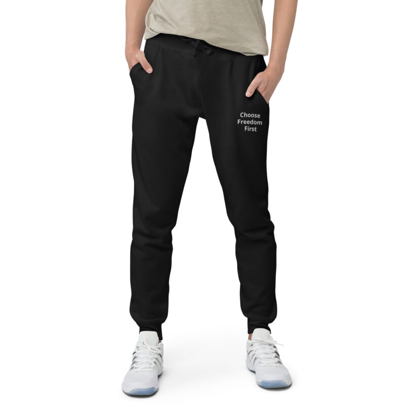 Choose Freedom First – Fleece sweatpants with embroidery 2