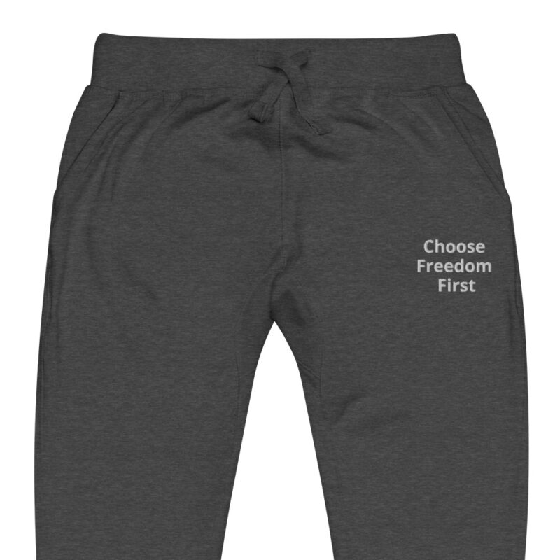 Choose Freedom First – Fleece sweatpants with embroidery 10