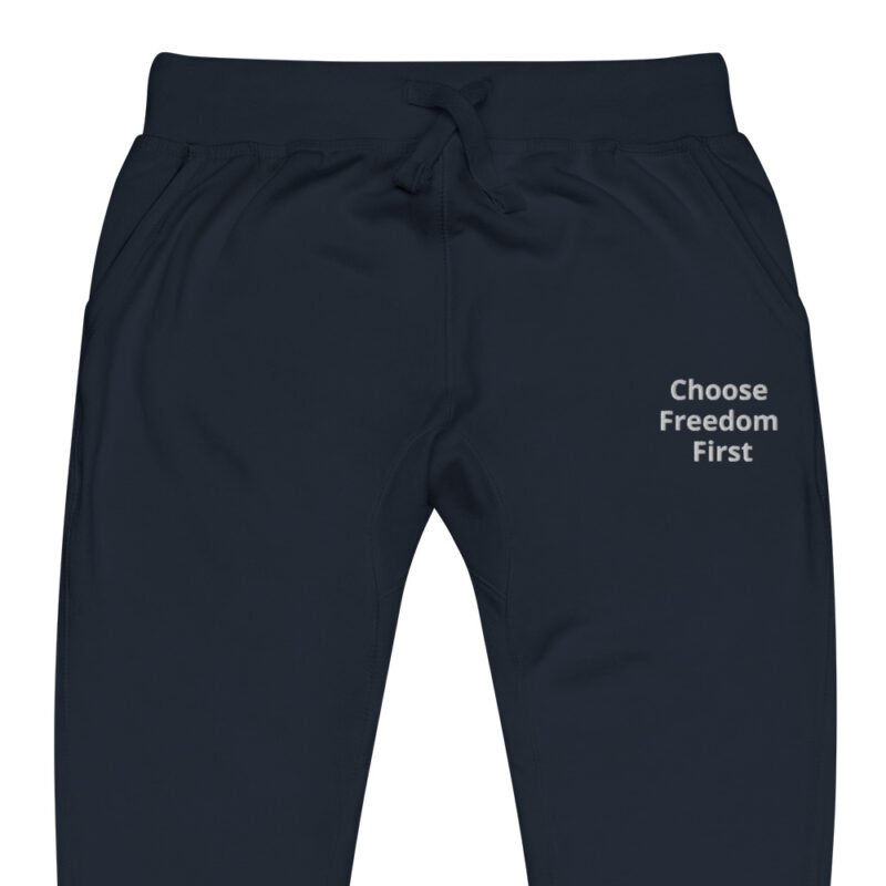 Choose Freedom First – Fleece sweatpants with embroidery 7