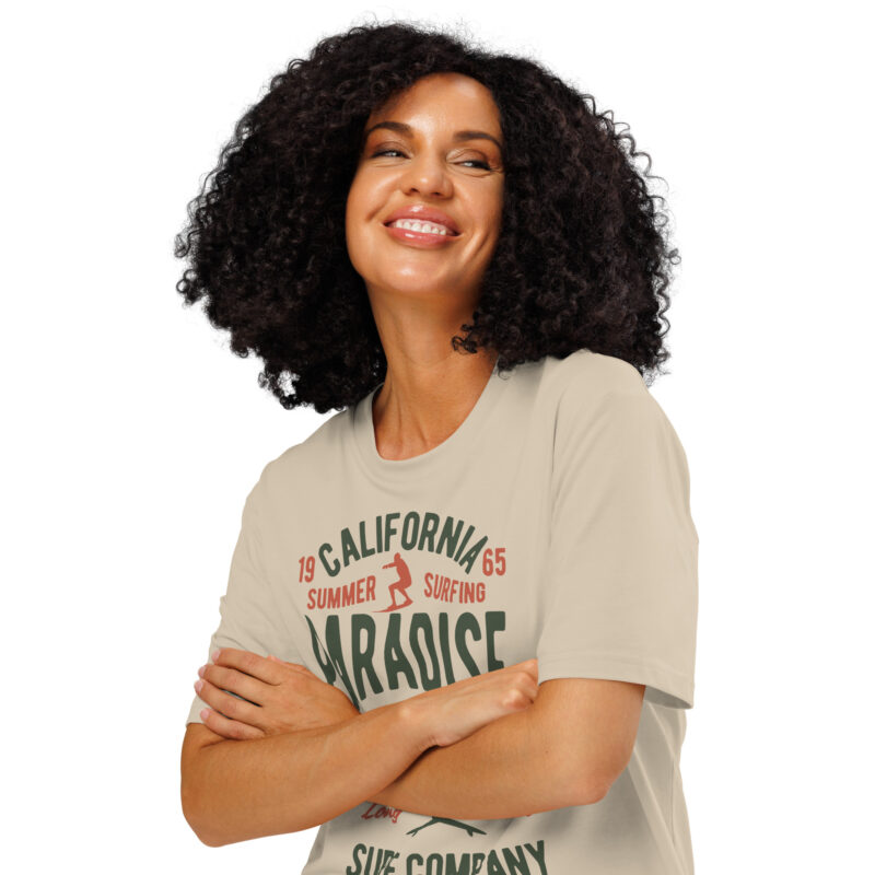 California Surfing Paradise Organic Unisex T‑Shirt 4