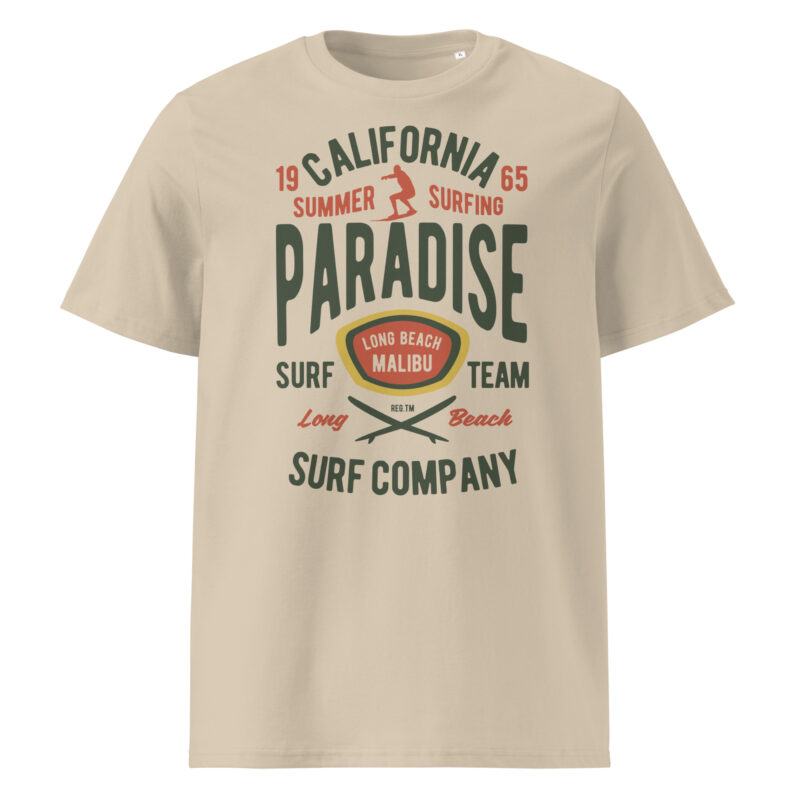 California Surfing Paradise Organic Unisex T‑Shirt