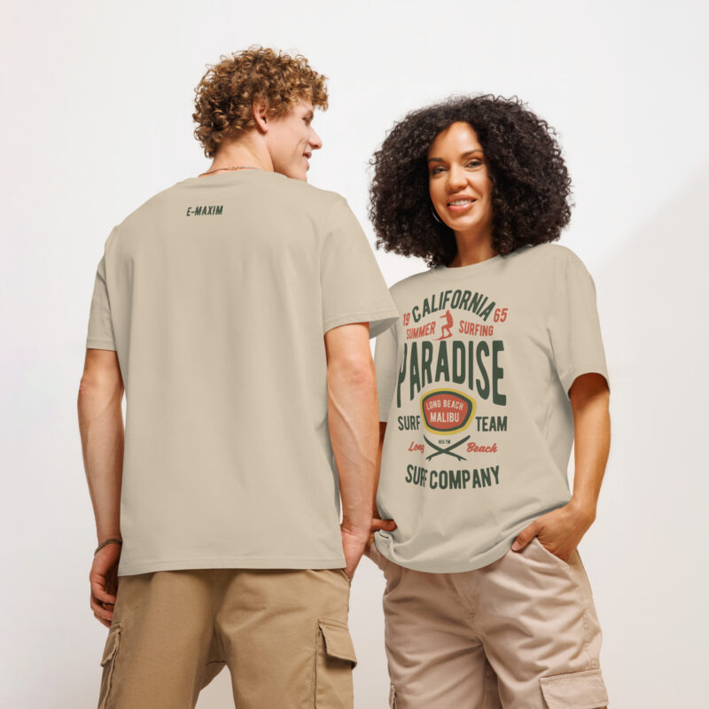 California Surfing Paradise Organic Unisex T‑Shirt 3