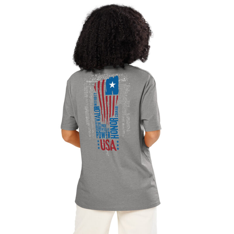 USA Unisex Organic Ribbed T-Shirt 4