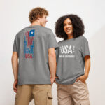 USA Unisex Organic Ribbed T-Shirt 3