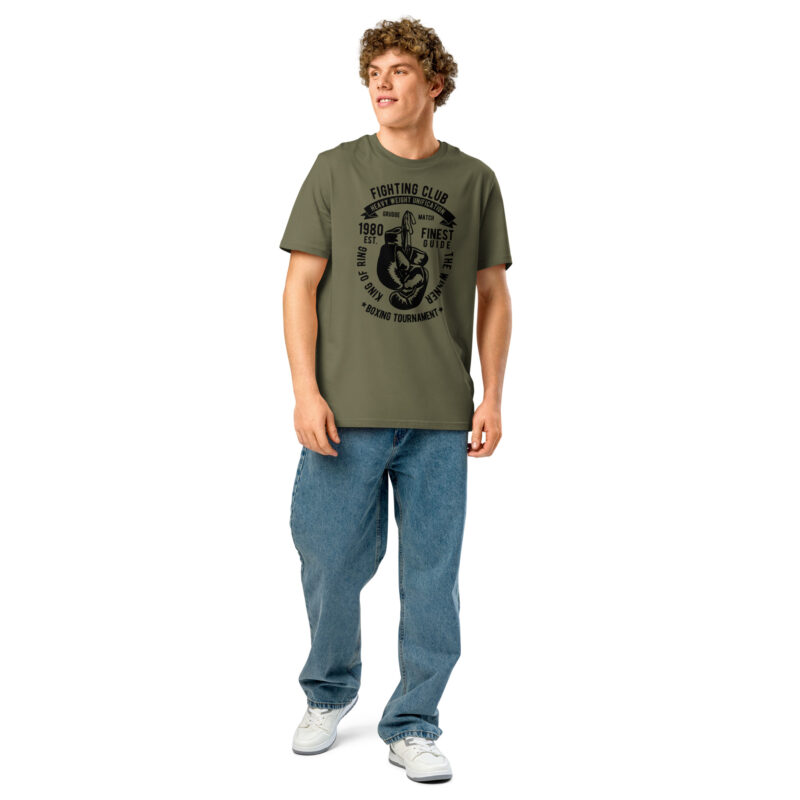 Fighting Club Organic Ribbed Neck Unisex Tee 4