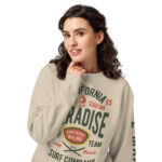 California Summer Surf Organic Unisex Sweatshirt 3