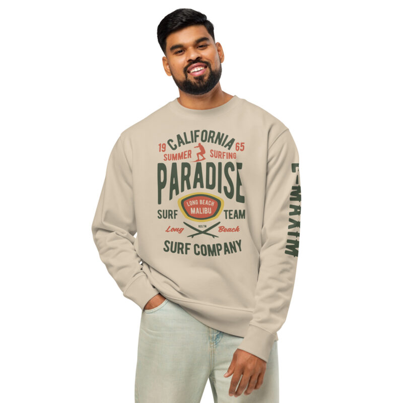 California Summer Surf Organic Unisex Sweatshirt 4