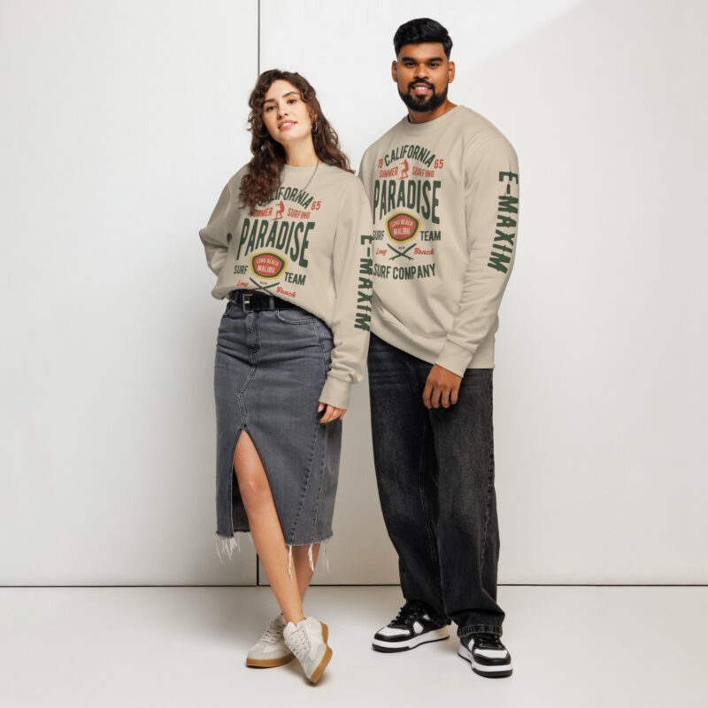 California Summer Surf Organic Unisex Sweatshirt 6