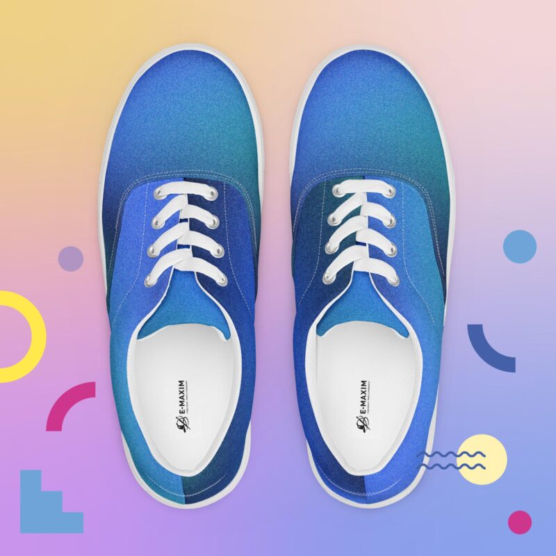 Men’s Blue-Green Canvas Sneakers Men’s Blue-Green Canvas Sneakers