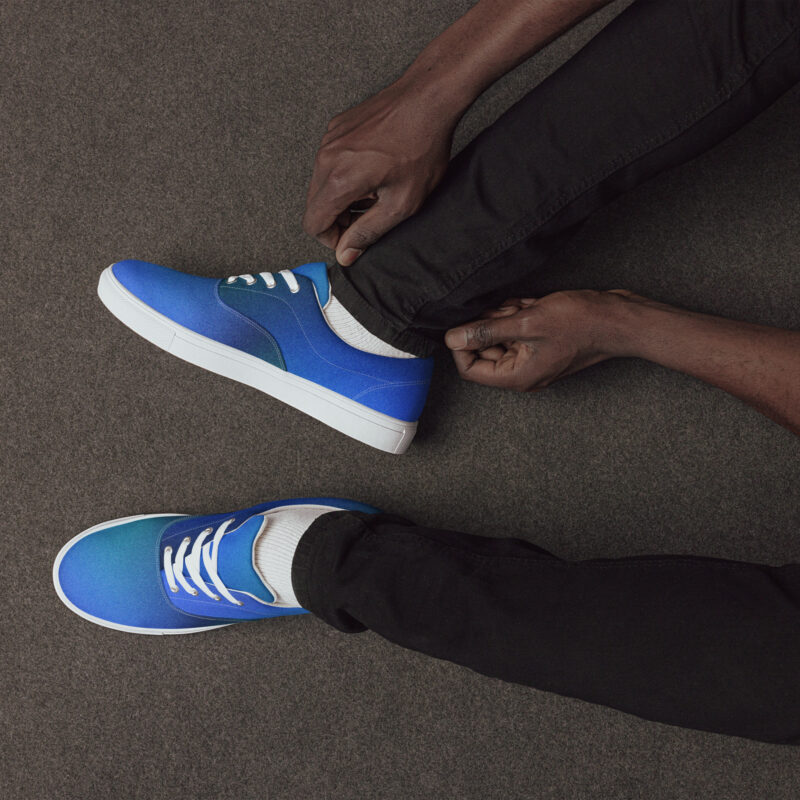 Men’s Blue-Green Canvas Sneakers 3