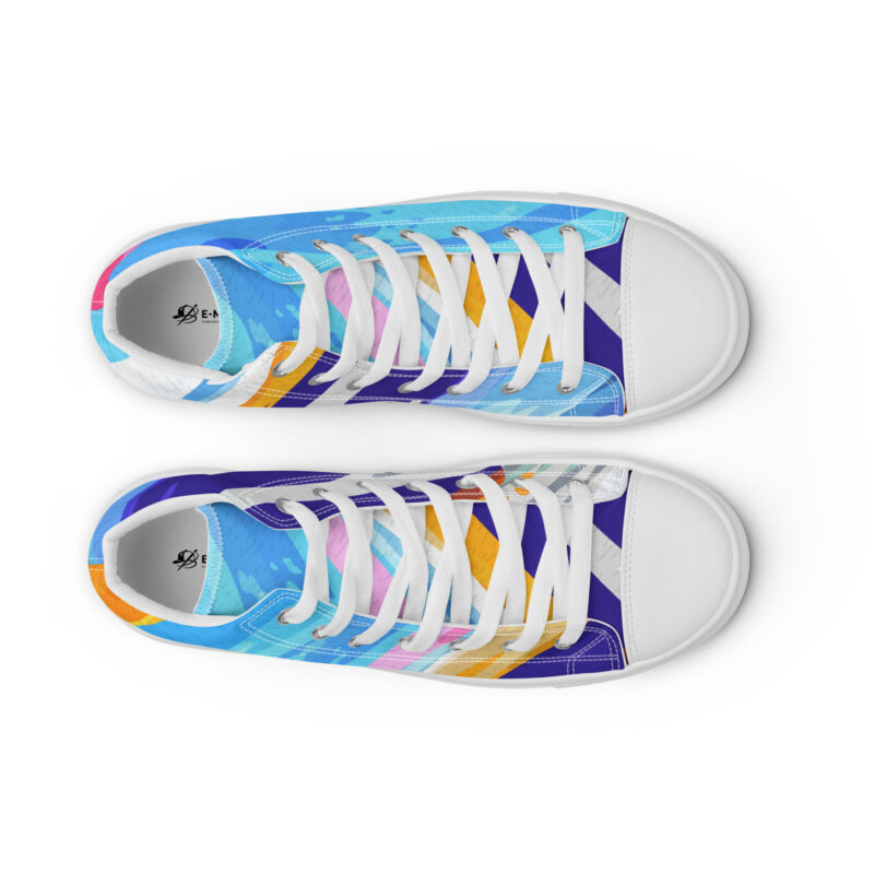 Graffiti Bombing Men’s high top canvas shoes 10