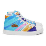 Graffiti Bombing Men’s high top canvas shoes 11