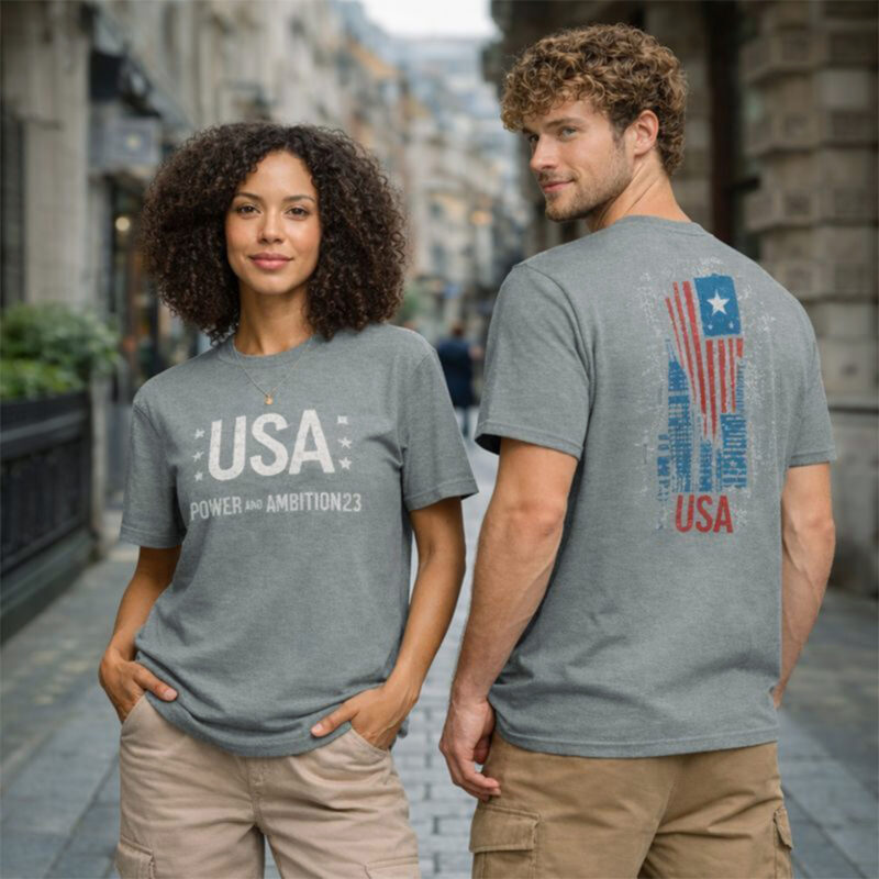 USA Unisex Organic Ribbed T-Shirt cover 01