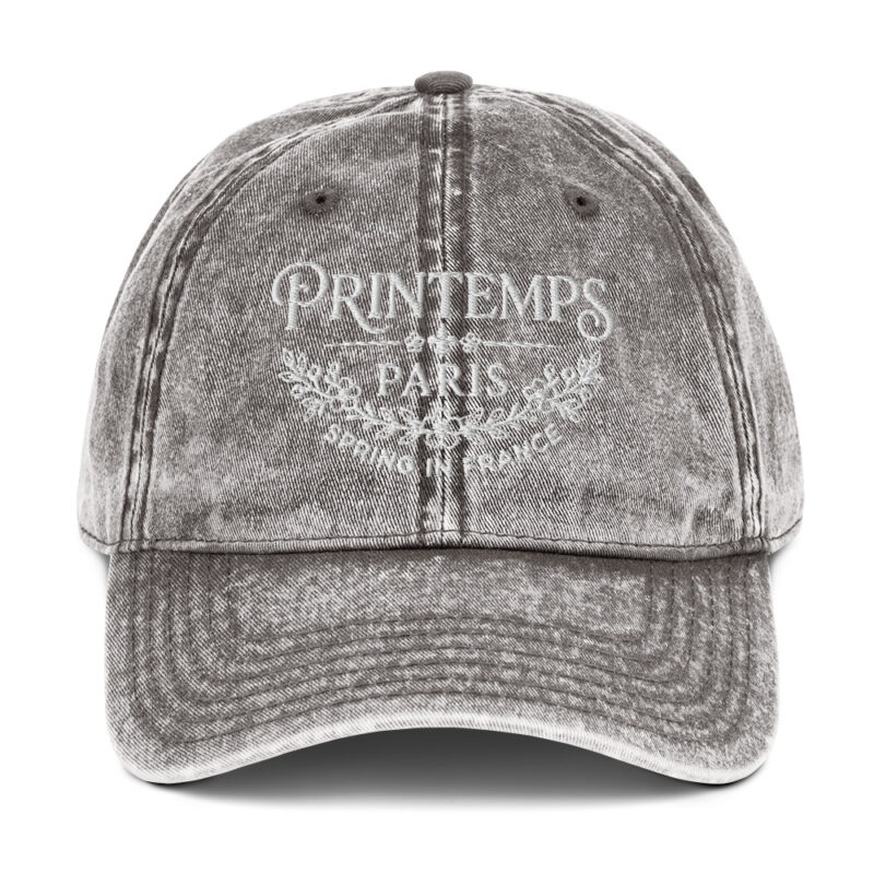 Le Printemps à Paris Vintage Cotton Twill Cap 15