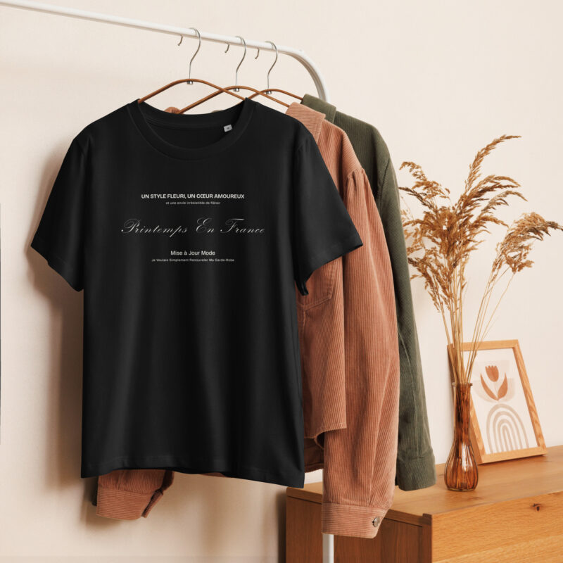 Printemps En France Sustainable Organic Ribbed Neck Tee 3