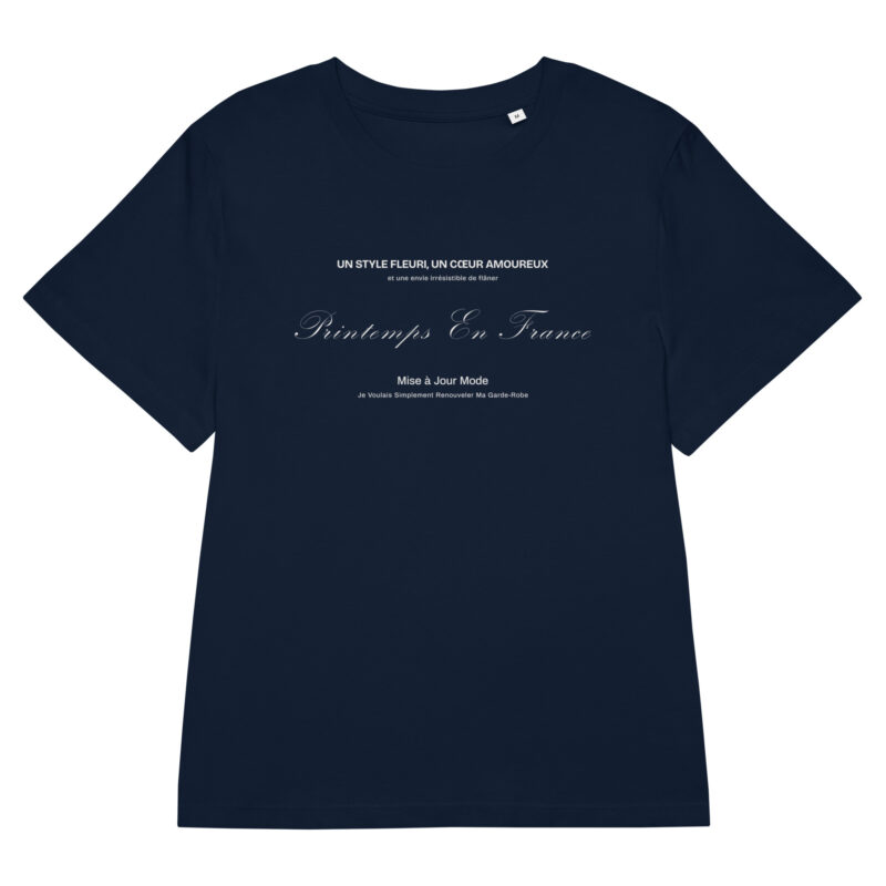 Printemps En France Sustainable Organic Ribbed Neck Tee 6