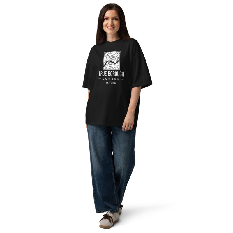 True Borough Unisex Organic Oversized High-Neck T-Shirt 2