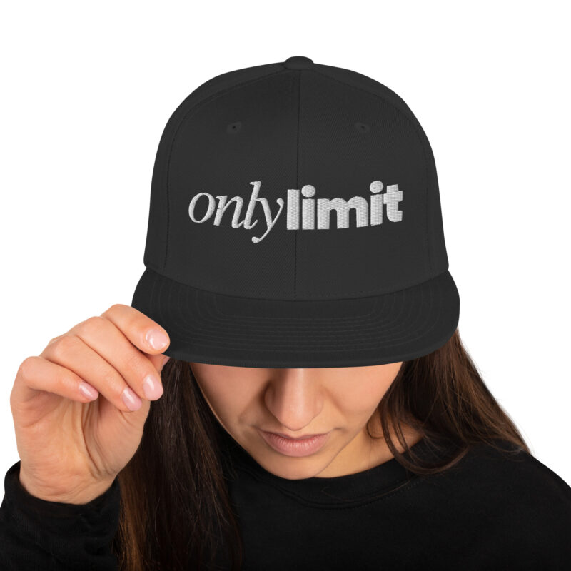 Only Limit 6-Panel Snapback Hat with Embroidery 12