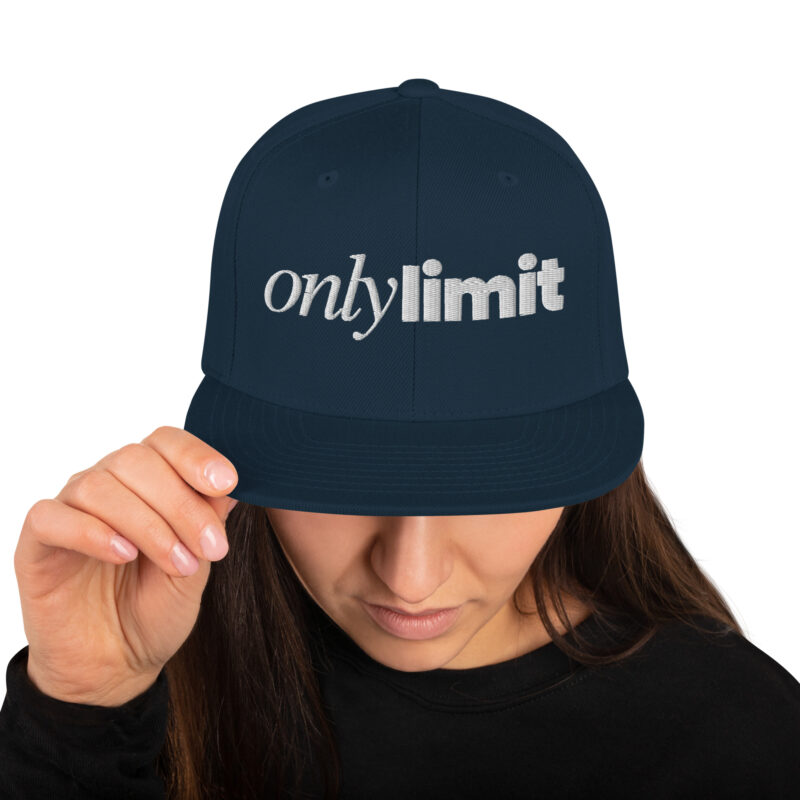 Only Limit 6-Panel Snapback Hat with Embroidery