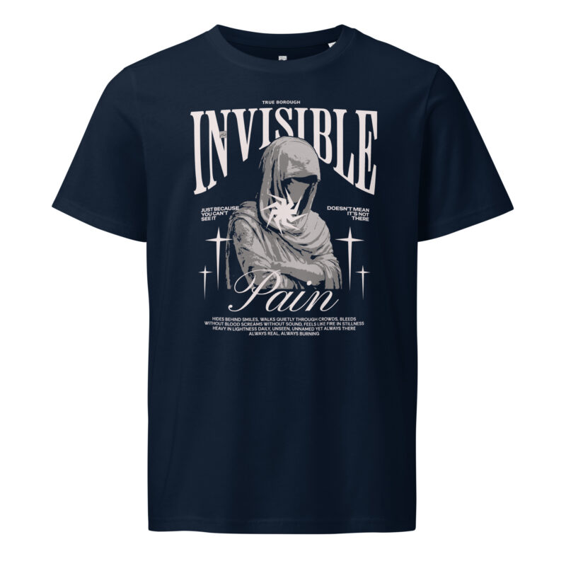 Invisible Pain Unisex organic mid-light tee 8